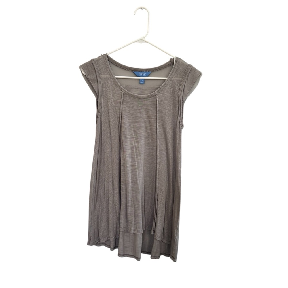 Simply Vera Vera Wang Women's Sheer Flowy Gray Top Size Small